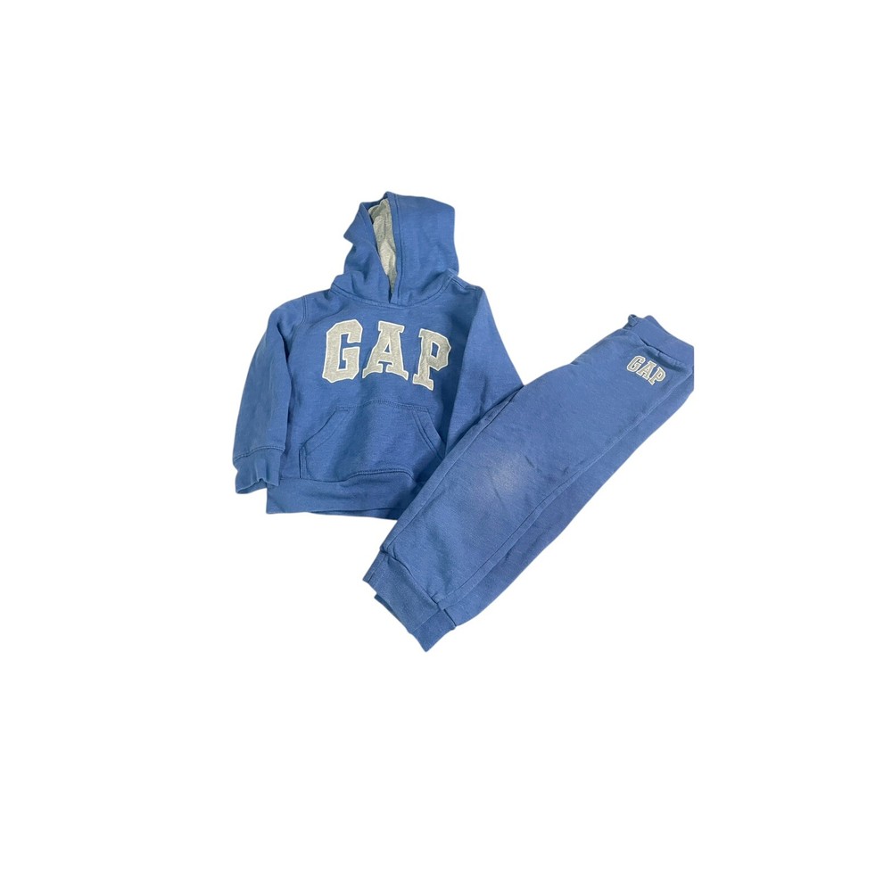 Baby Gap Boys 5 Blue Logo Cotton Track Pants & Sweatshirt Set