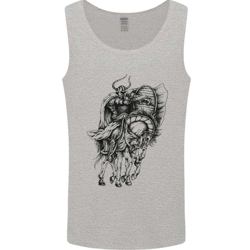 Odin the Viking on Horseback Valhalla Gods Mens Vest Tank Top