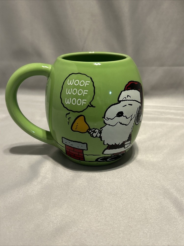 Snoopy Woodstock Christmas Mug 4.75 Inch Ho Ho Ho