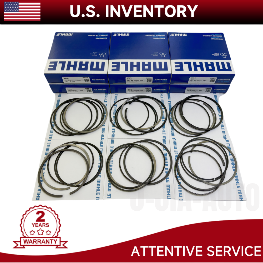 Mahle 6X Piston Rings Set for BMW F32 E70 E71 N55 S55 535i M4 X5 F10