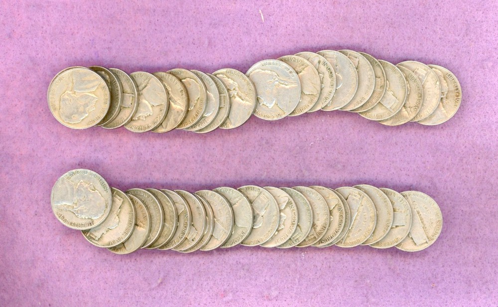 1946 D ~ JEFFERSON NICKEL ROLL ~ 40 COINS ~ CIRC