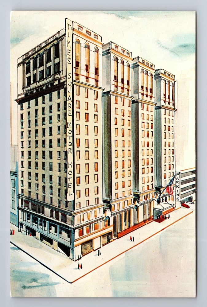 New York City NY, Times Square Motor Hotel, Souvenir, Vintage Postcard