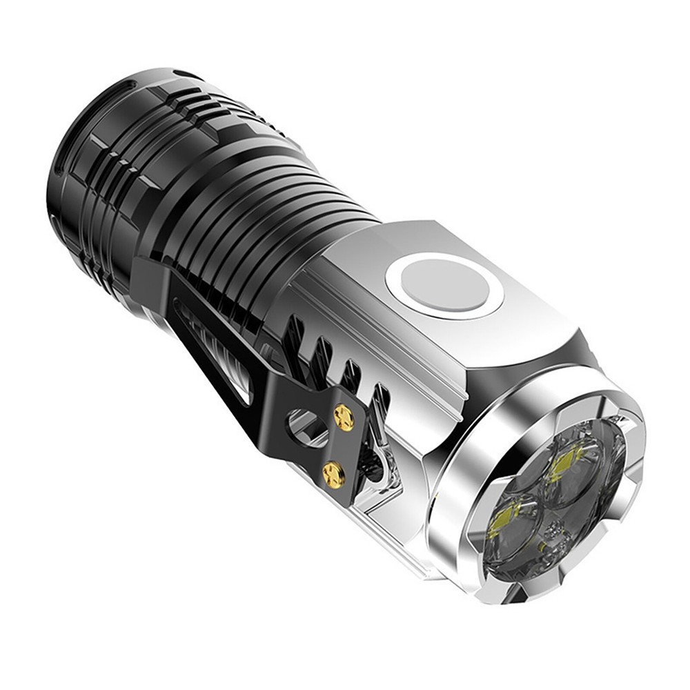 3-Eyed Mini Flashlight – Super Bright, Waterproof & Pocket-Sized for Outdoor Travel