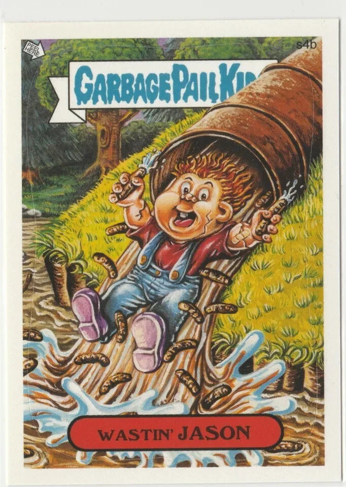 Wastin Jason S4b Scratch N Stink Garbage Pail Kids GPK 2005 Series 4 Card