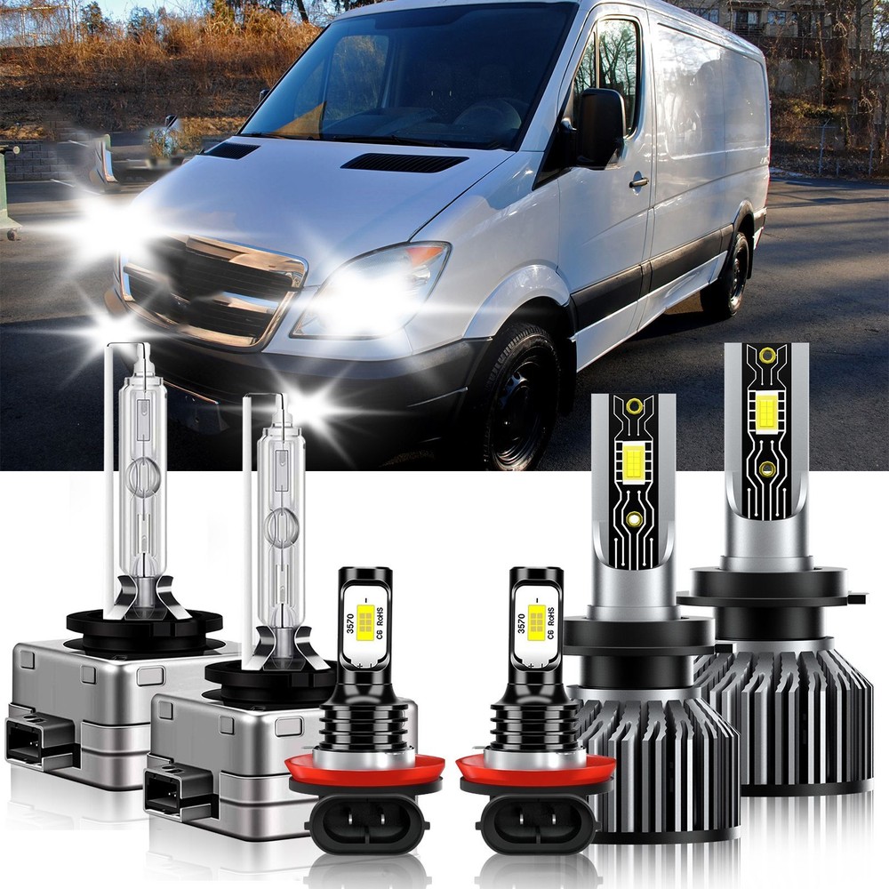 6x LED Headlight High Low Beam Fog Light Bulb For Dodge Sprinter 3500 2007-2009
