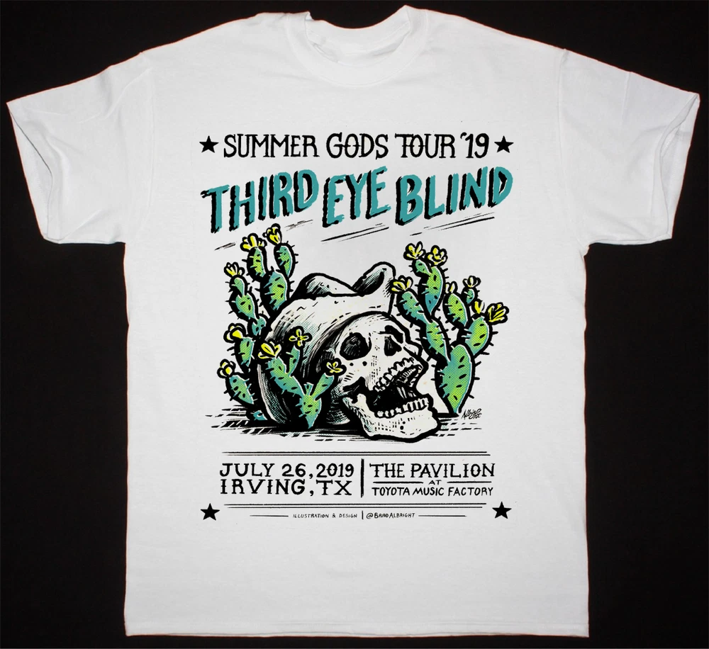 Rare Third Eye Blind - Summer Gods Tour 2019 Gift Fan White All Size Shirt