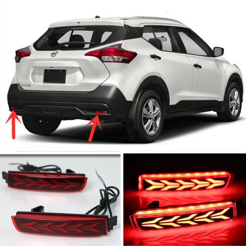 2017-2023 Nissan Kicks LED Rear Fog & Tail Bumper Light Set
