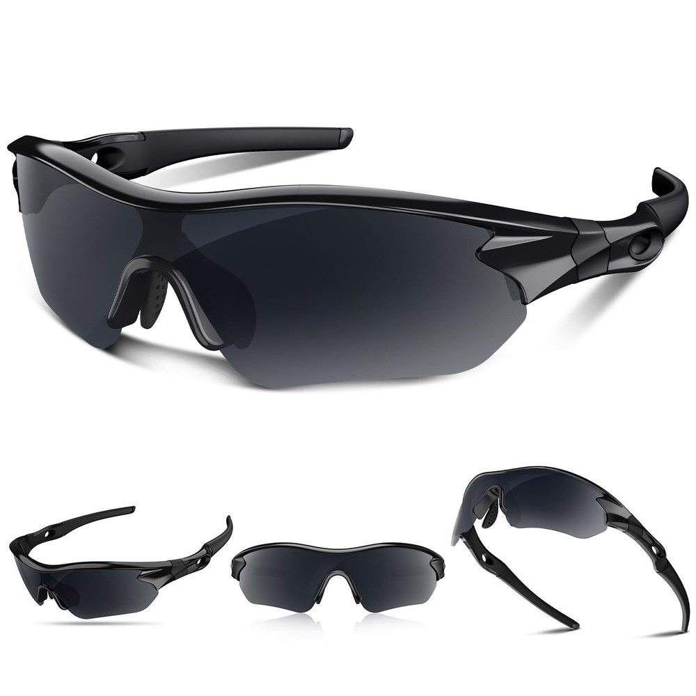 Polarized Sports Sunglasses for Men Women Youth Baseball Running Fishing Tennis