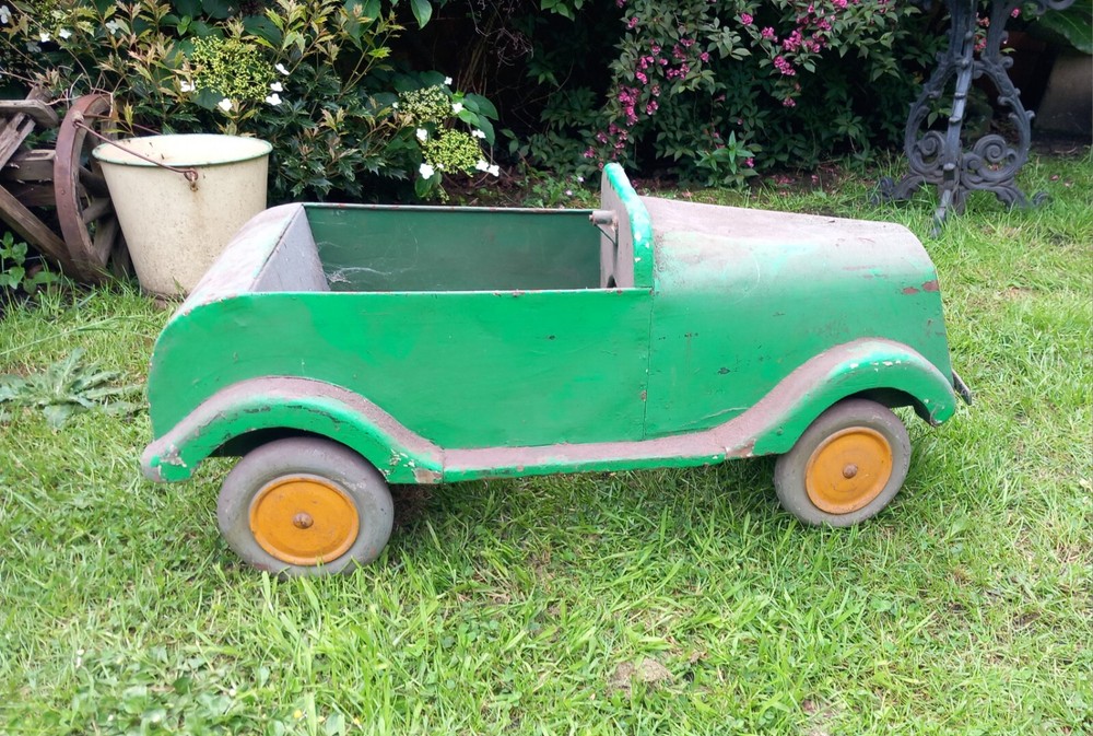Original Wooden Pedal Car 1940s/50s Fairground Funfair Toyset Ride Speedway