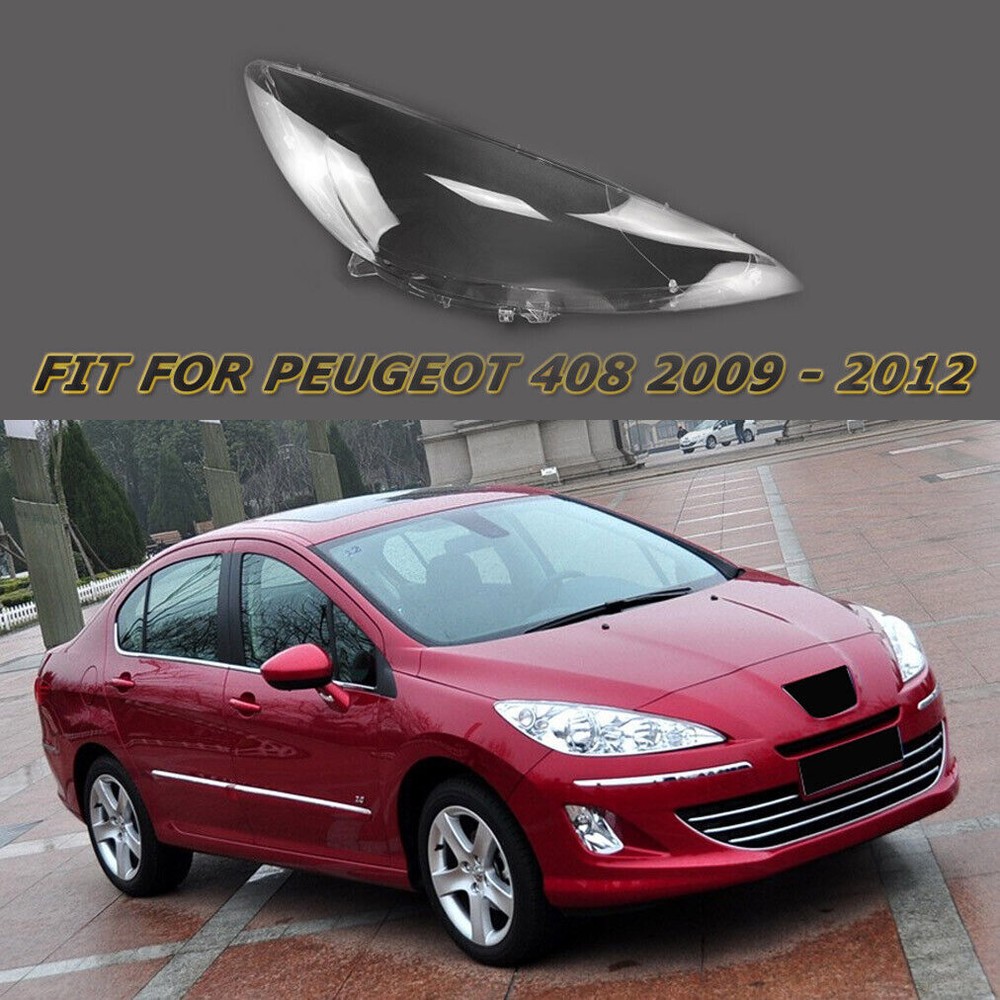 Headlight Lens Headlamp Cover Shell Cap For Peugeot 408 2009-2012 2010 11 Right