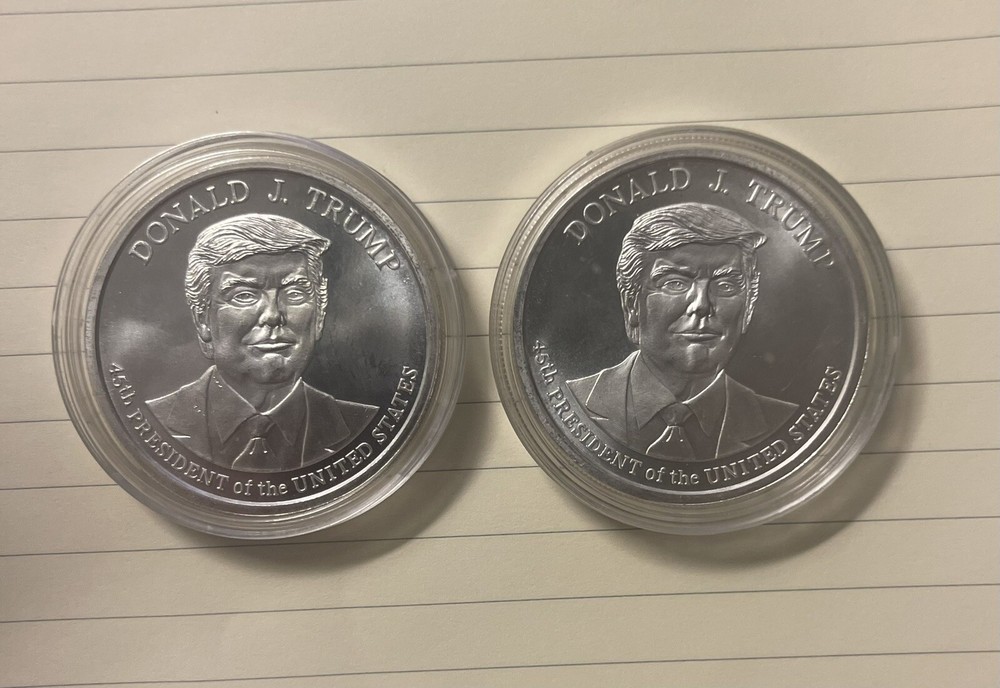 2 Donald Trump 2020 1 oz .999 Silver BU Coin 45th President MAGA