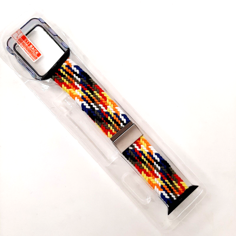 The High-end Smart Watch Band & Cover For Apple Watch iwatch 42mm Knit Rainbow