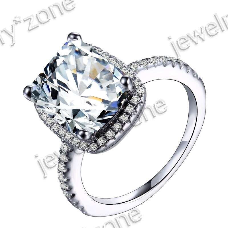 Sterling Silver 925 CZ Women's Engagement Wedding Anniversary Ring