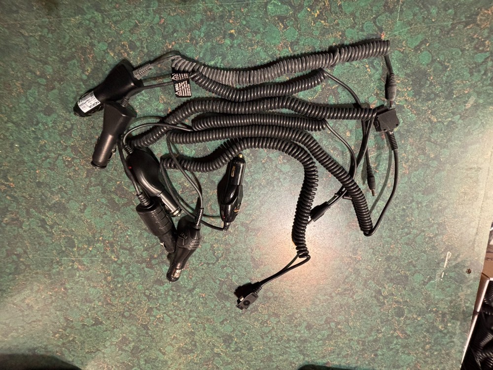 12V Car Phone Charger Lot of 6 with 3.5mm & Micro USB Plugs