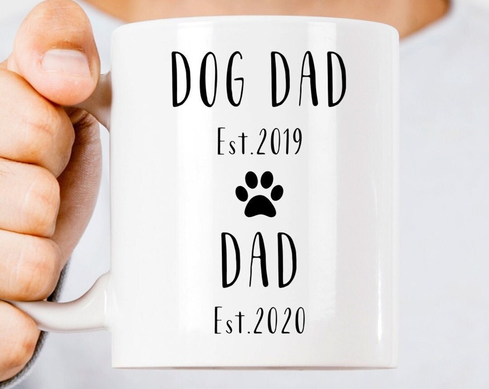 New Dad Reveal Coffee Mug Dog Dad To Dad Dad To Be Mug Dad Est Mug Gift For New