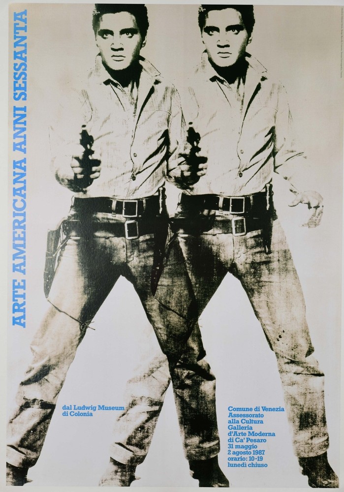 Double Elvis By Andy Warhol Original Pop Art Poster  Mounted On Linen Rare