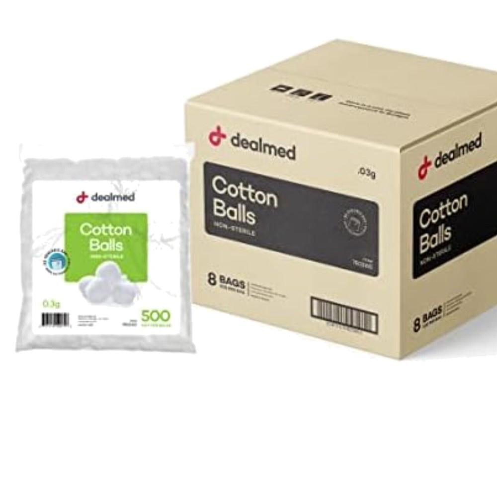 500 Soft Pure Cotton Balls for Makeup, Medical Use & DIY Crafts