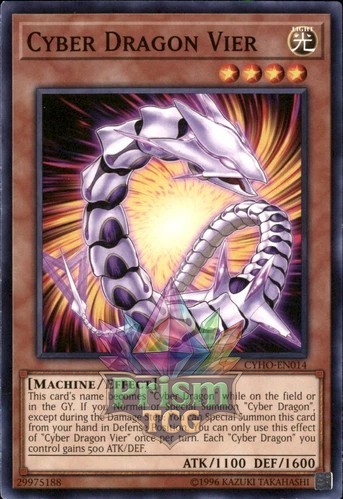 Cyber Dragon Vier Ultra Rare CYHO-EN014 Yu-Gi-Oh TCG Card