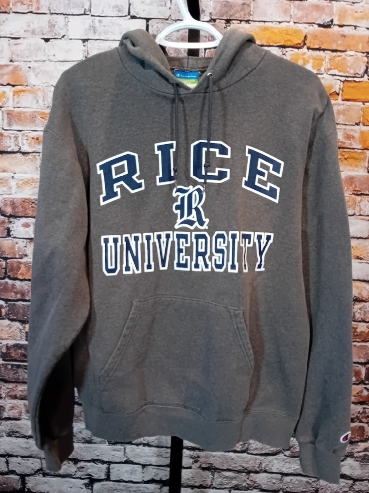 Champion Rice University Eco Fleece Pullover Hoodie Mens Size Medium