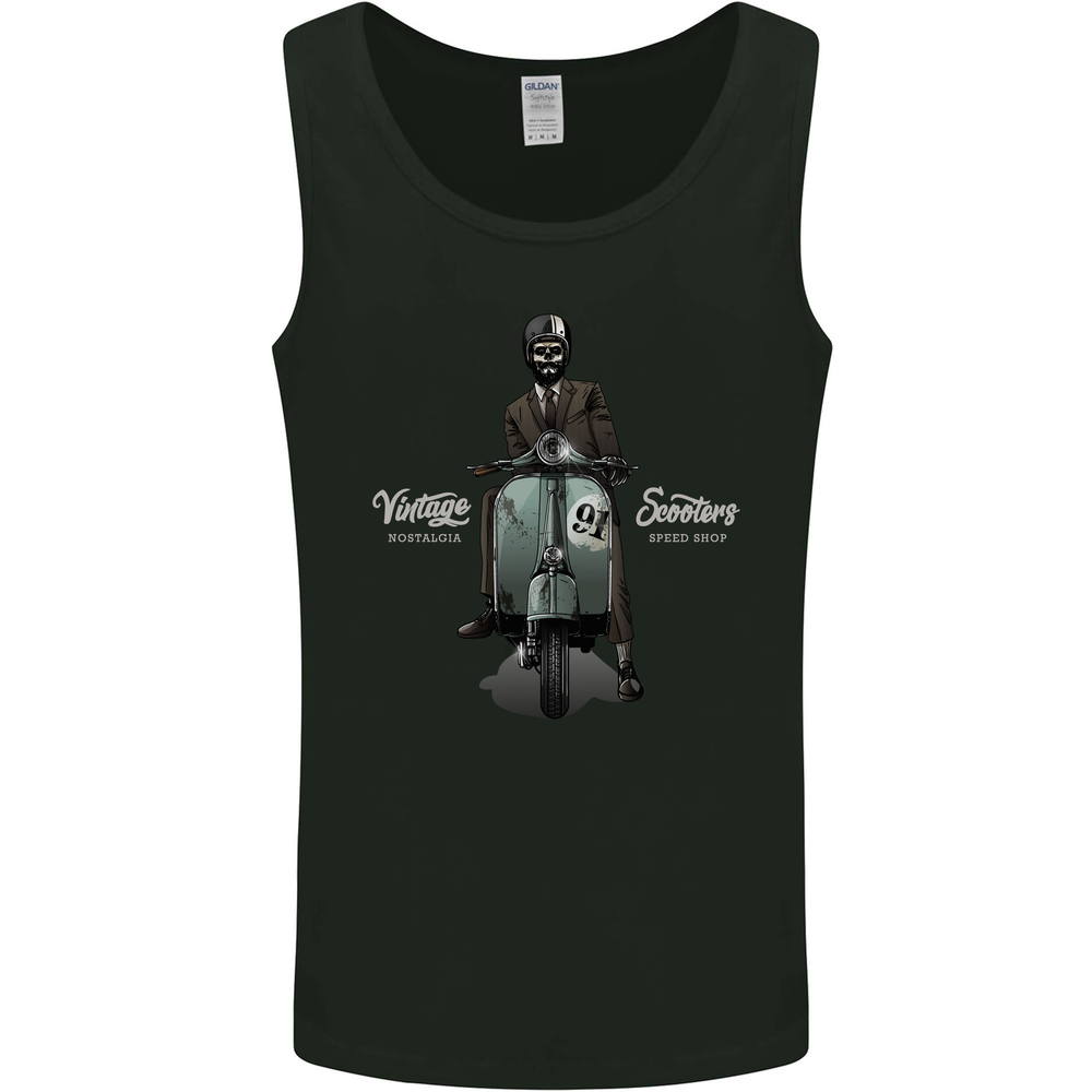 Vintage Scooters Nostalgia Speed Shop Mens Vest Tank Top