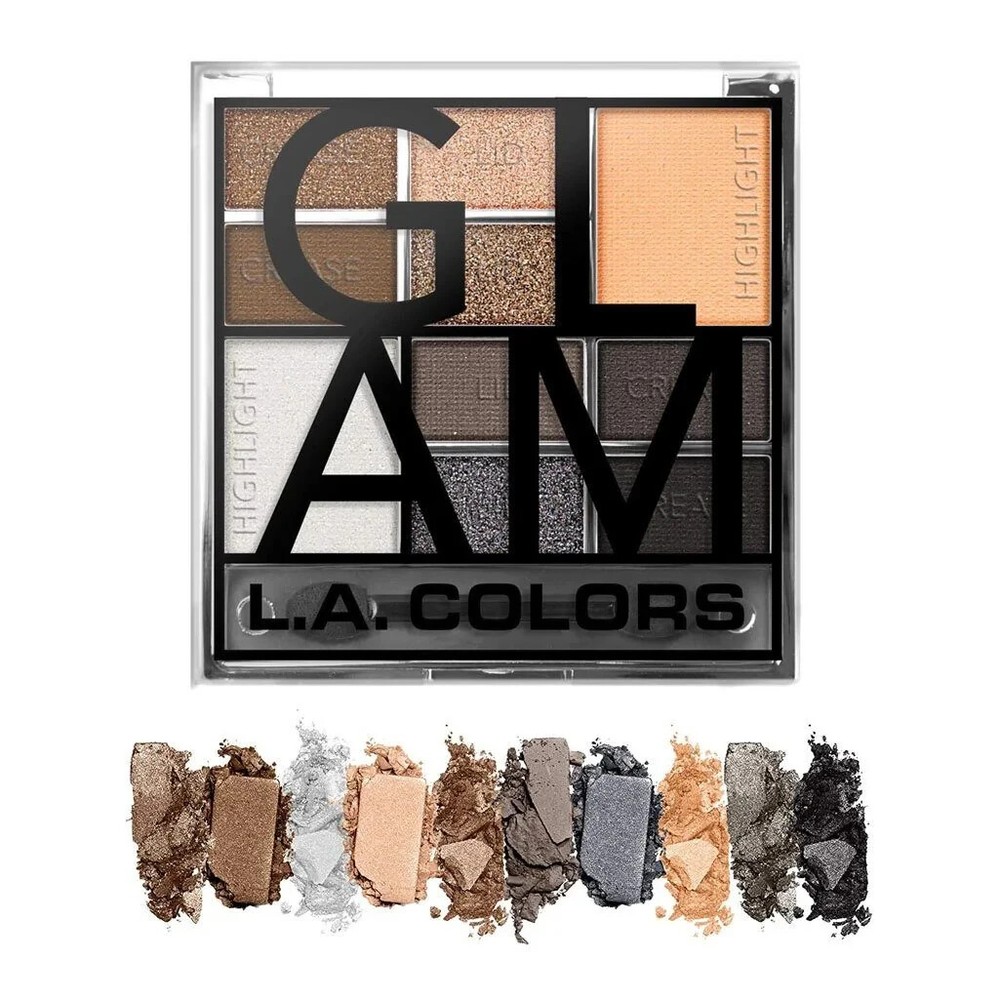 LA Colors, Color Luxe Eye Shadow Palette: Color Block Eyeshadow #CES137A Glam
