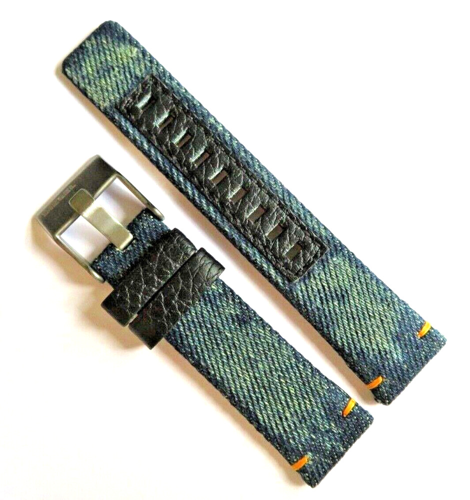 Diesel Original Spare Band Leather Textile DZ5449 Watch Jeans Denim 20 MM Blue