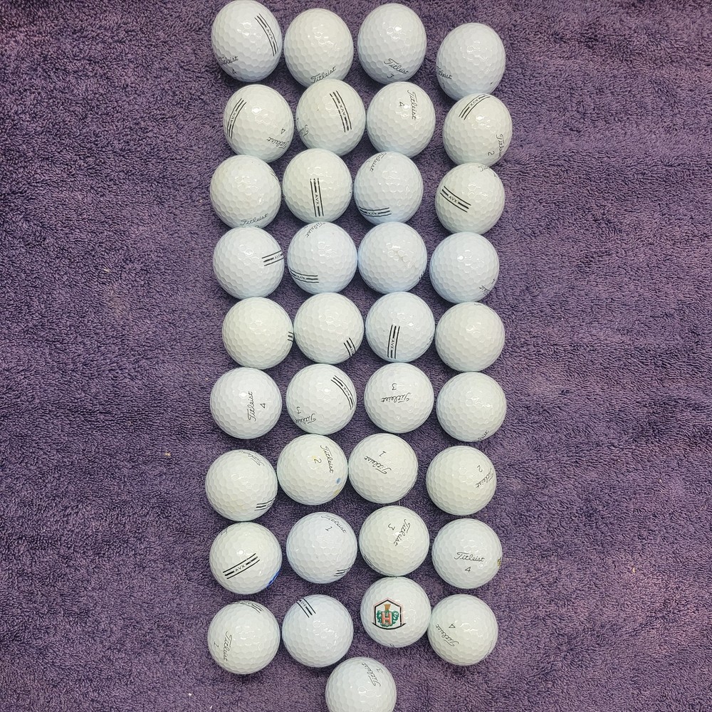 36 Titleist AVX 2024 Golf Balls, 4A Quality, White