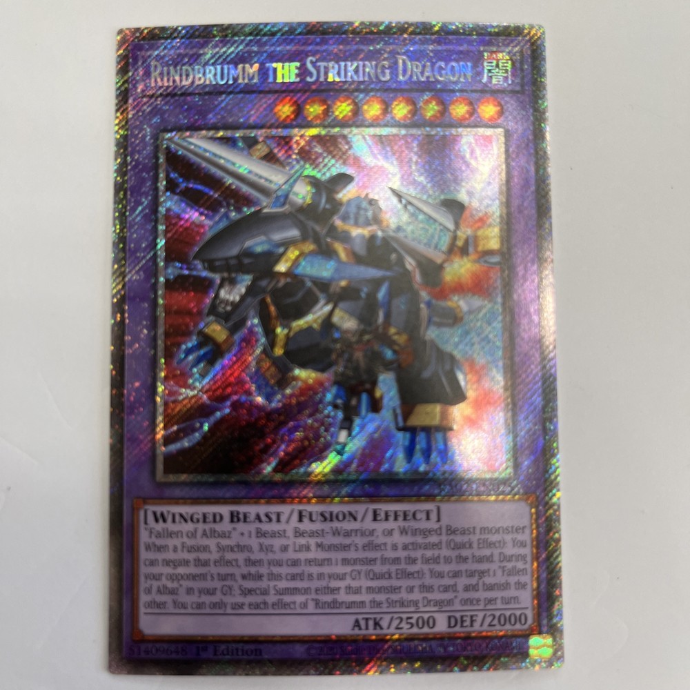 Rindbrumm the Striking Dragon Quarter Century Secret Rare RA02-EN025 25th Anniversary Edition
