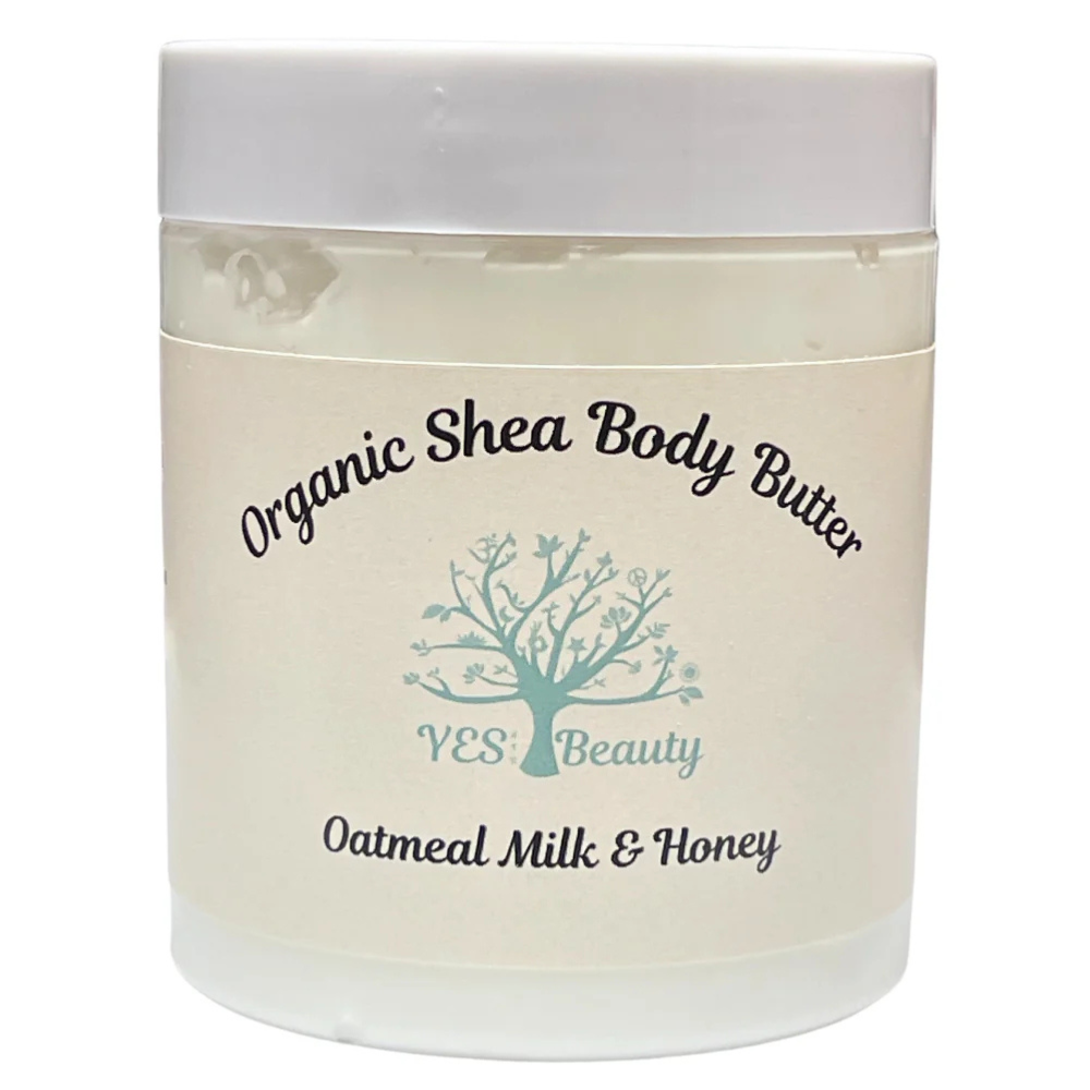 Organic Shea & Cocoa Body Butter - Oatmeal Milk and Honey - Rich & Creamy - 8 oz