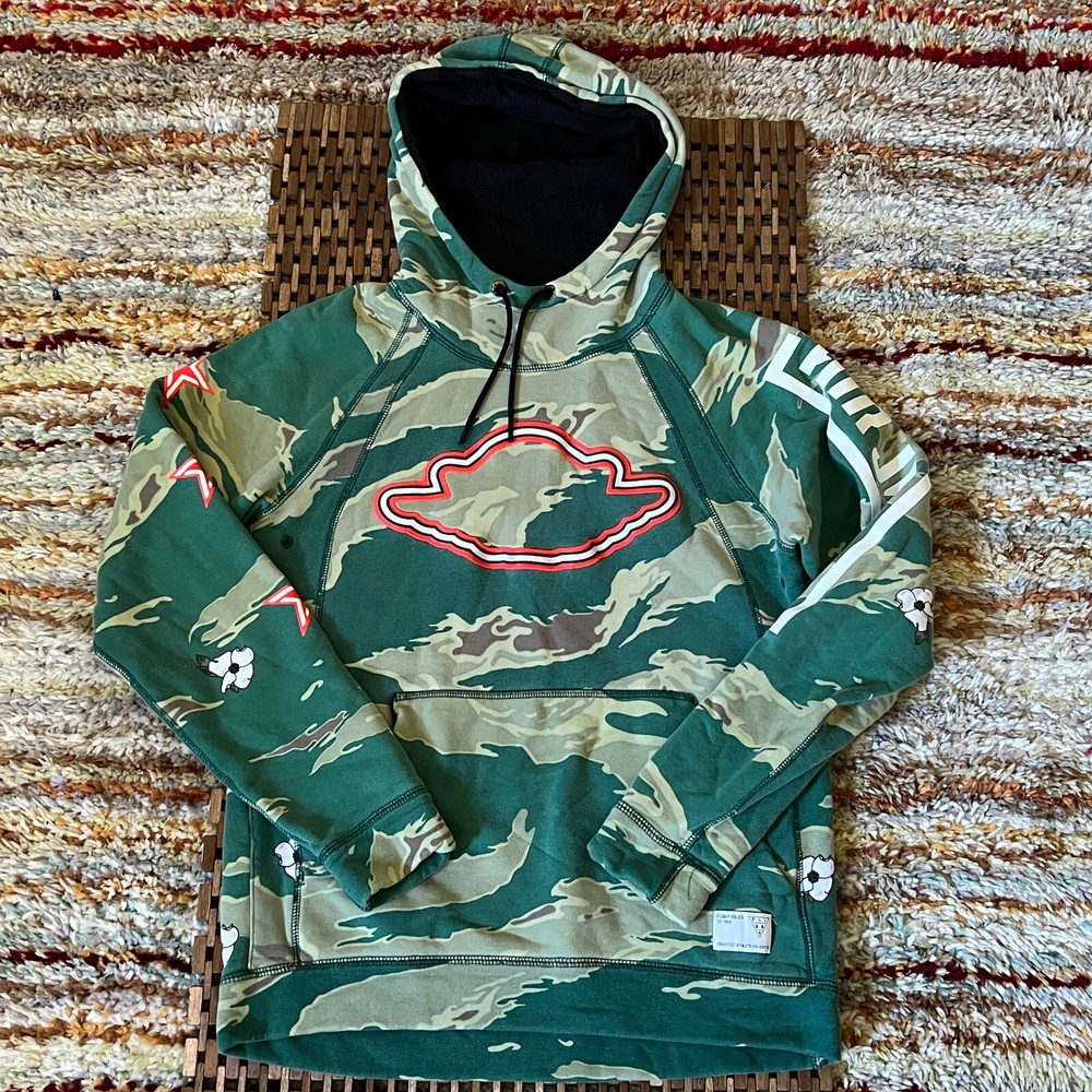 Nike Air Jordan Green Camo Hoodie Hoody Sweatshirt Men's Size Medium M