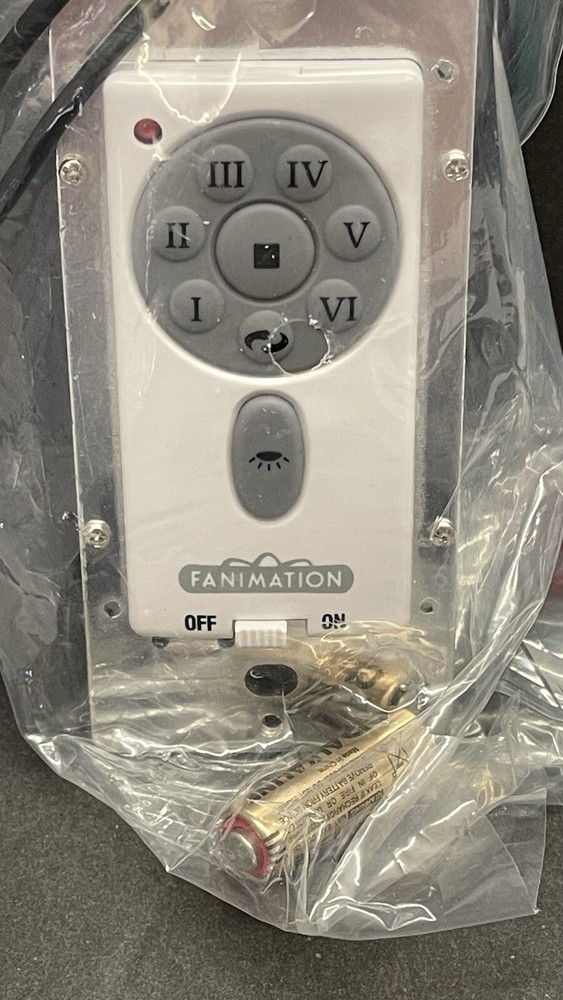 Fanimation TW40WH White 6-Speed Reversible DC Fan with Light Wall Control