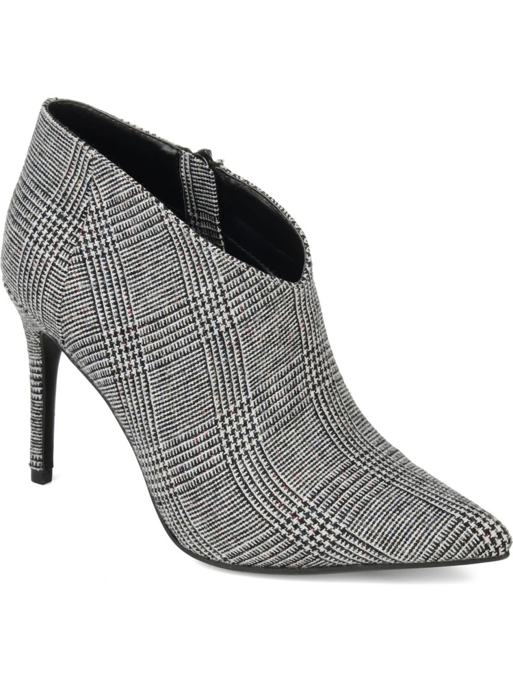 JOURNEE COLLECTION Womens Gray Padded Demmi Pointed Toe Stiletto Booties 10 M