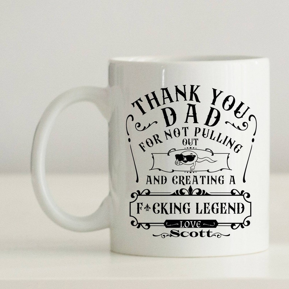 Personalized Funny Dad Coffee Mug From Son Sarcastic Dad Gift From Daughter Dad