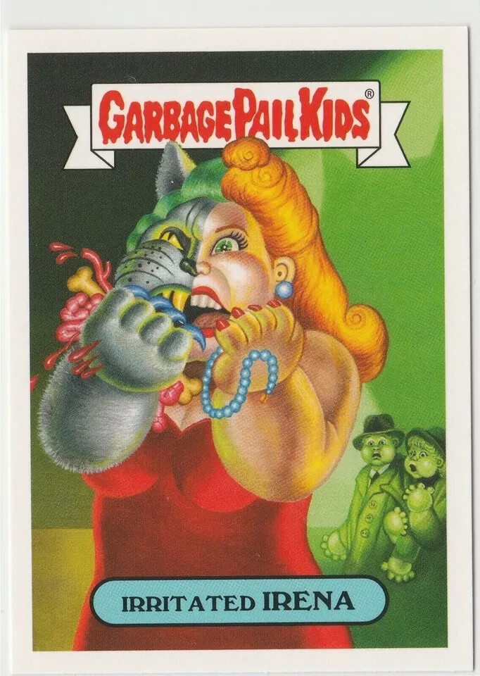 Irritated Irena 13b Garbage Pail Kids GPK 2018 Oh the Horror-ible Trading Card