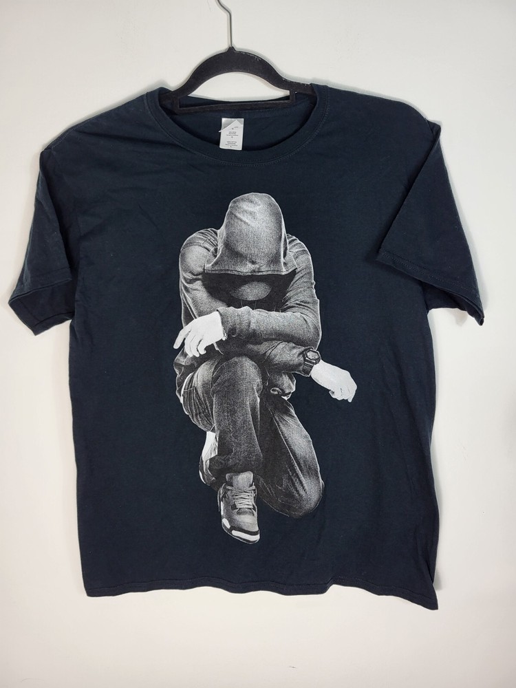 Eminem Men's London Wembley Stadium Concert Tour 2014 Black T-Shirt Size Large