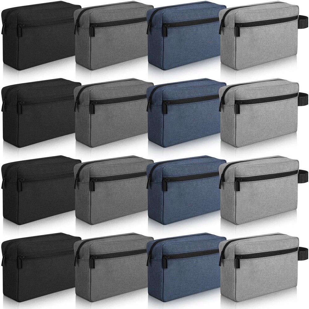 16-Piece Waterproof Travel Toiletry Bag for Women & Men - Spacious Hanging Shaving Kit