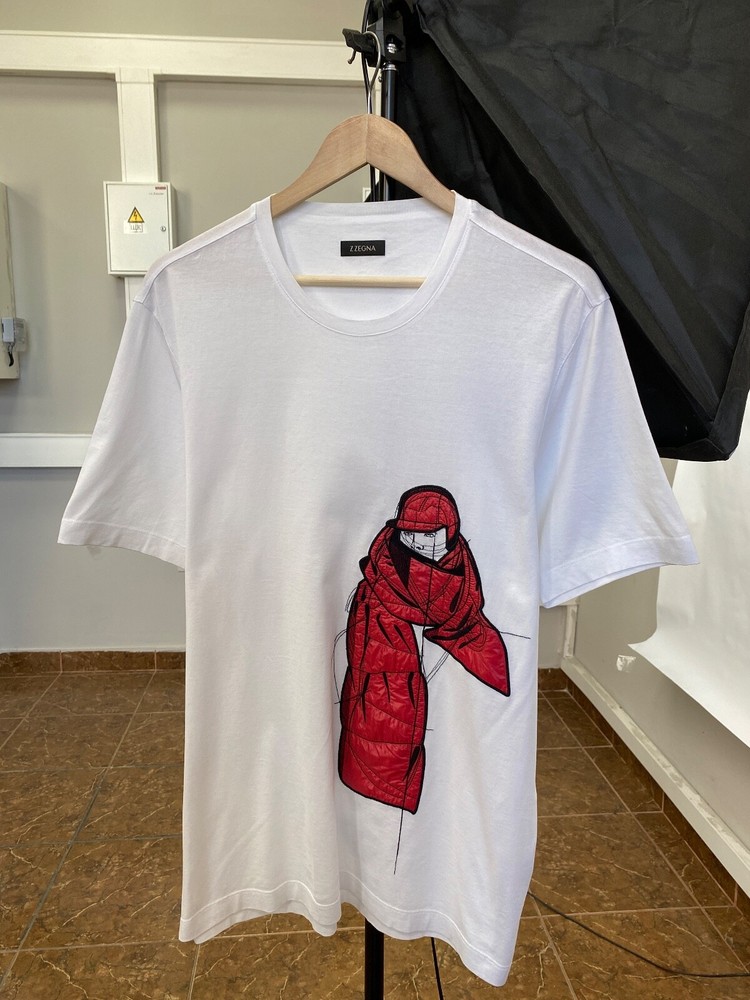 🇮🇹 Vintage Z Zegna Ermenegildo Zegna Luxury T-Shirt Retro size M color white