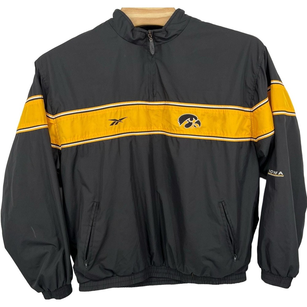 Vintage 90s Reebok Iowa Hawkeyes mens full zip windbreaker jacket
