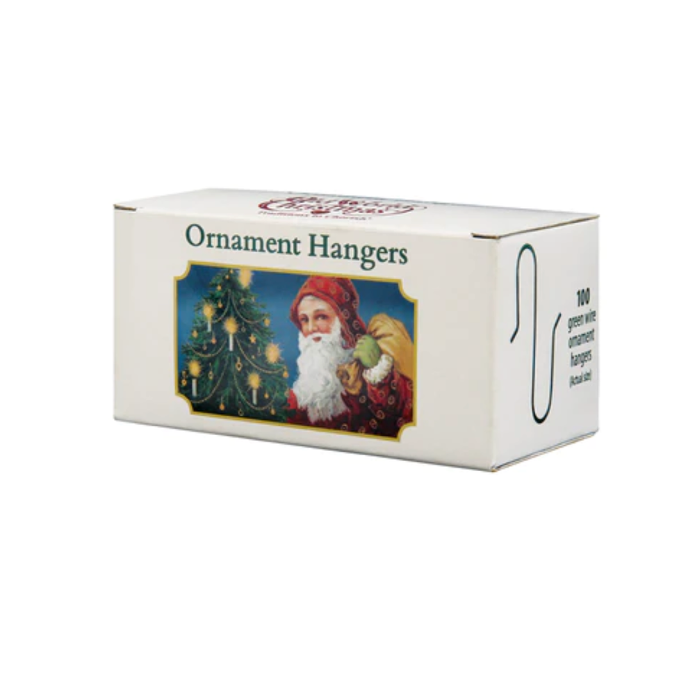 100 Green Ornament Hangers for Christmas Tree Decor