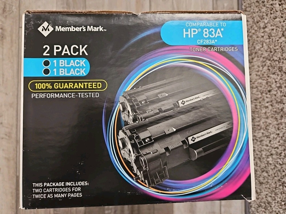 MEMBERS MARK HP 83A Black Toner Cartridge 2-Pack CF283A-image