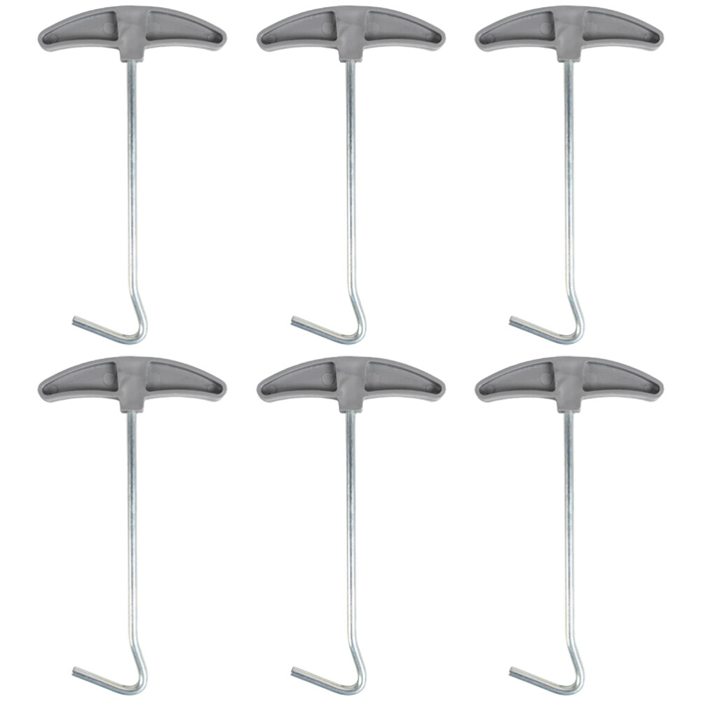 6PCS Tent Peg Pullers with Hook for Easy Tent Stake Removal  
