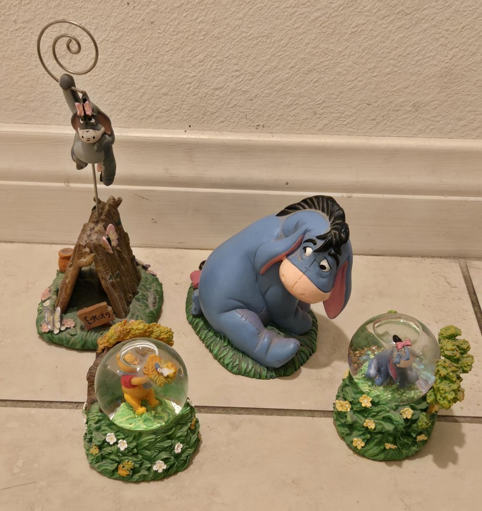 Disney Winnie the Pooh Eeyore Collectible Figurines Lot of 4