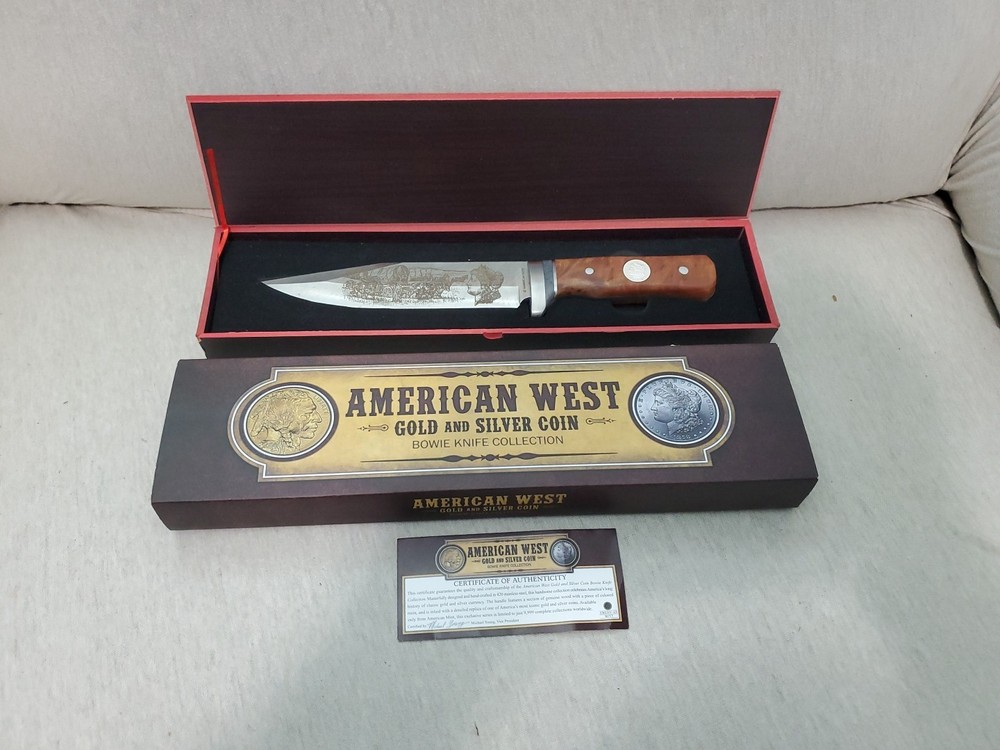 Morgan Silver Dollar Bowie Knife 12