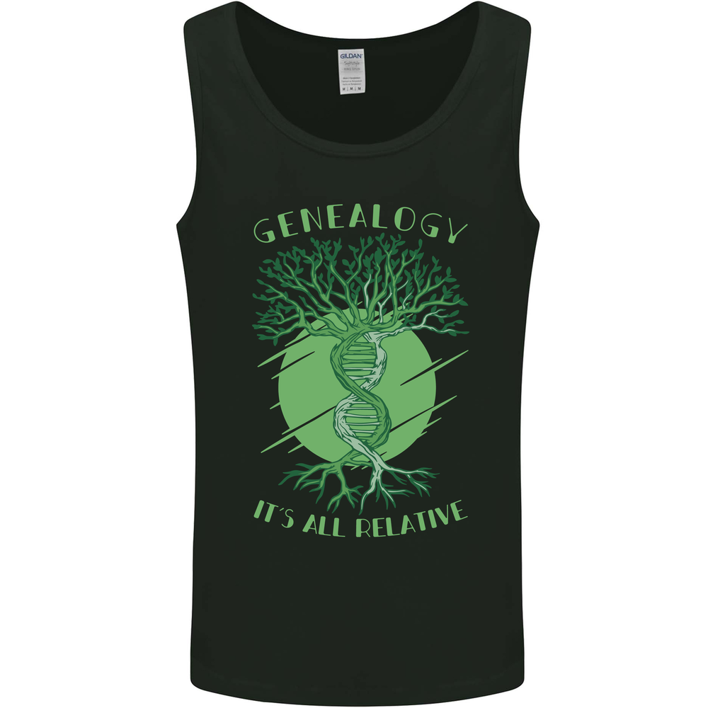 Camiseta sin mangas chaleco Genealogy Its All Relative divertido ADN ascendencia para hombre