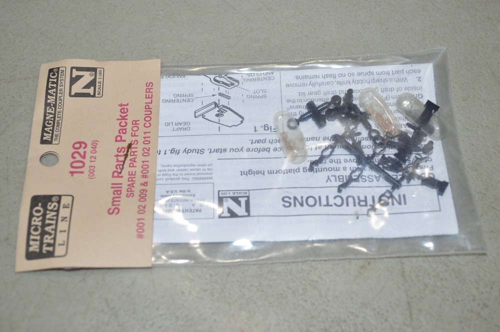 N scale PARTS Micro-Trains Line 1029 small parts packet knuckle couplers etc