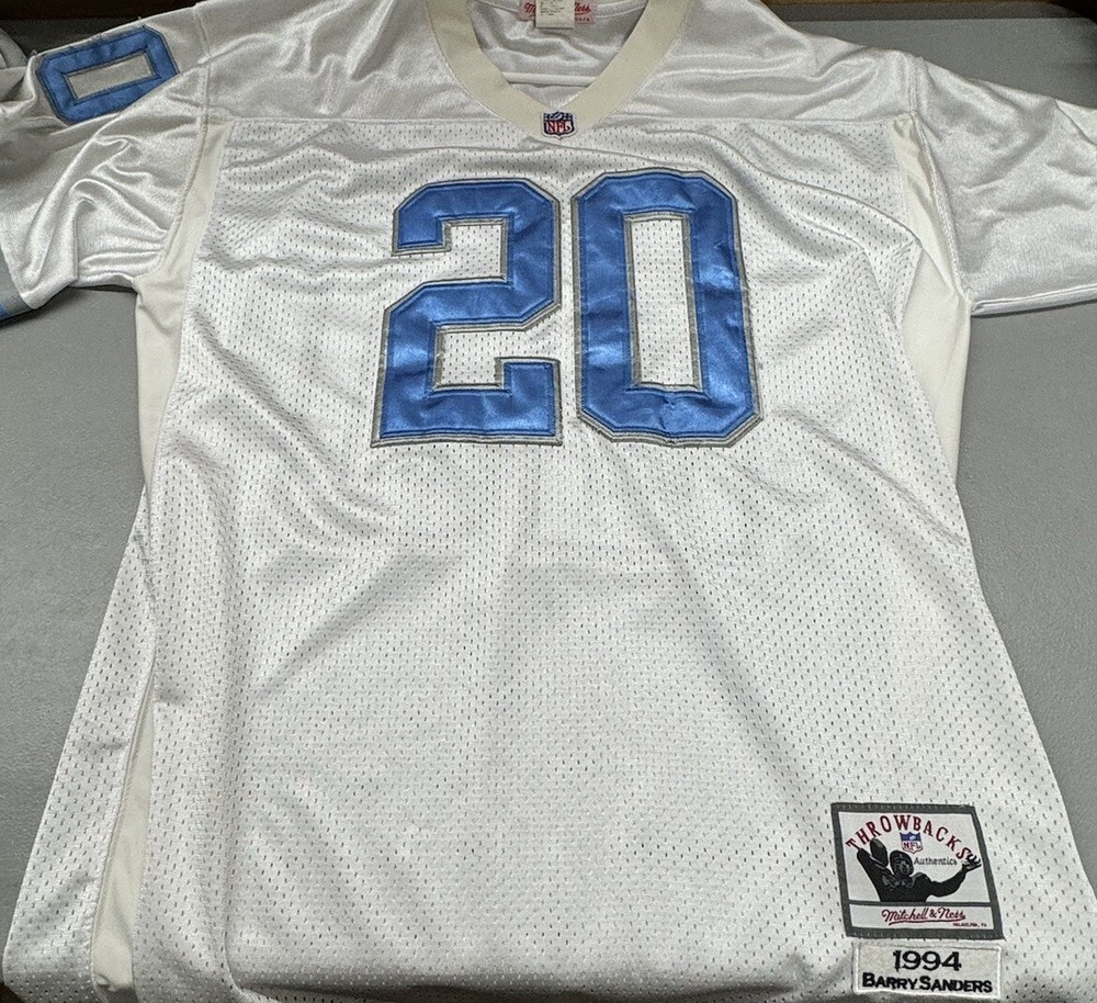 Vintage Barry Sanders Detroit Lions 1994 Mitchell Ness Throwback Jersey Mens
