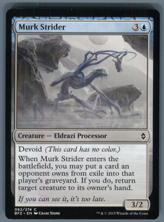 Magic the Gathering MTG Battle for Zendikar Murk Strider #62