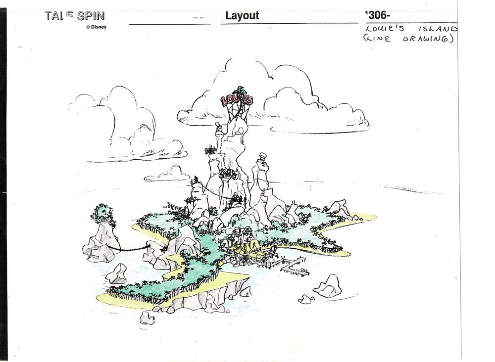 TALESPIN Disney TV Production Model Copy Hand-colored by Wendell Washer 11.10