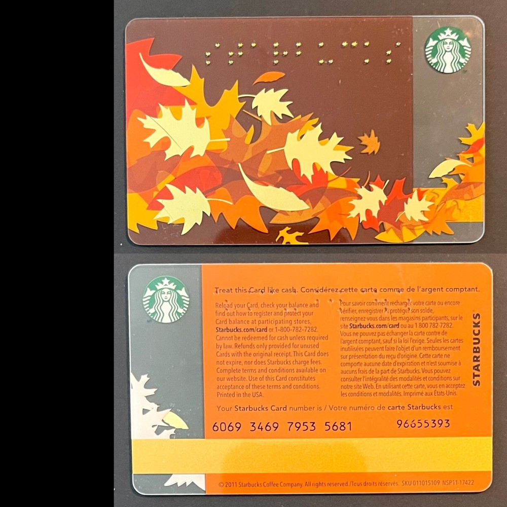 Starbucks Gift Card. With Braille.-image