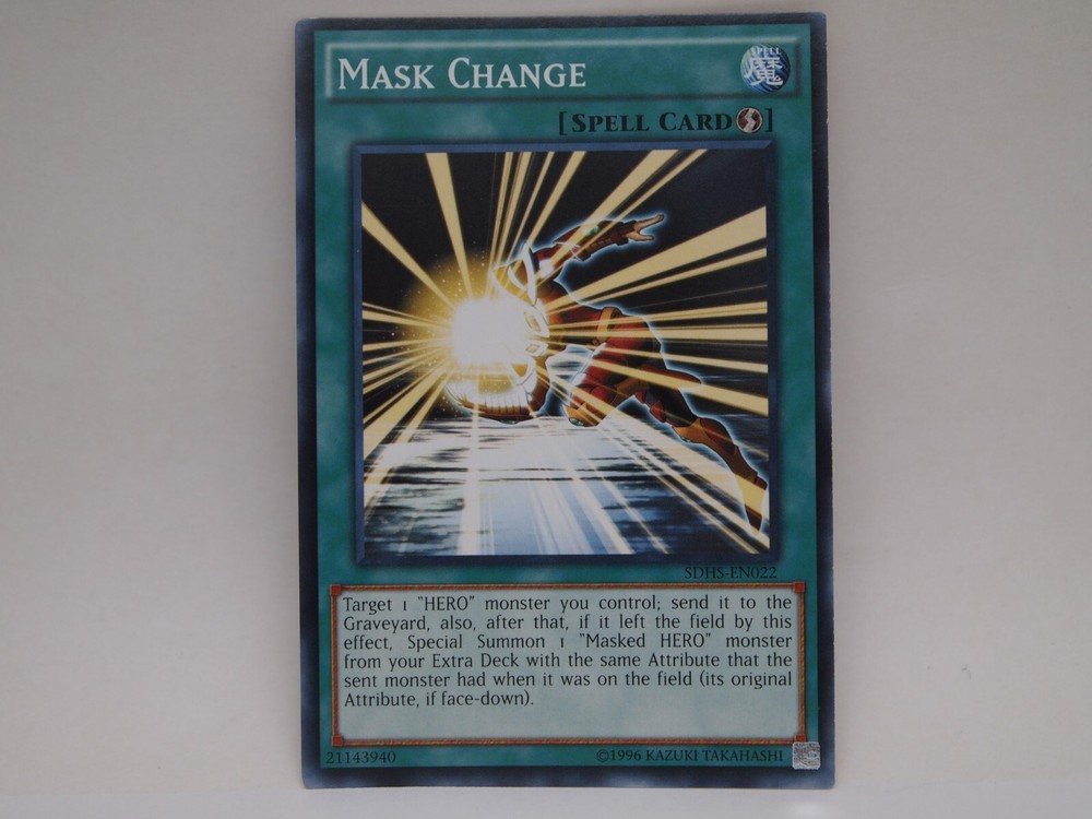 Yu-Gi-Oh TCG Mask Change SDHS-EN022 HERO Strike Structure Deck Unl Near Mint